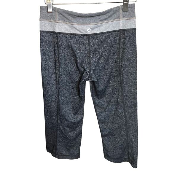 Lululemon Athletica capri cropped heather gray leggings size 4 - Picture 2 of 5